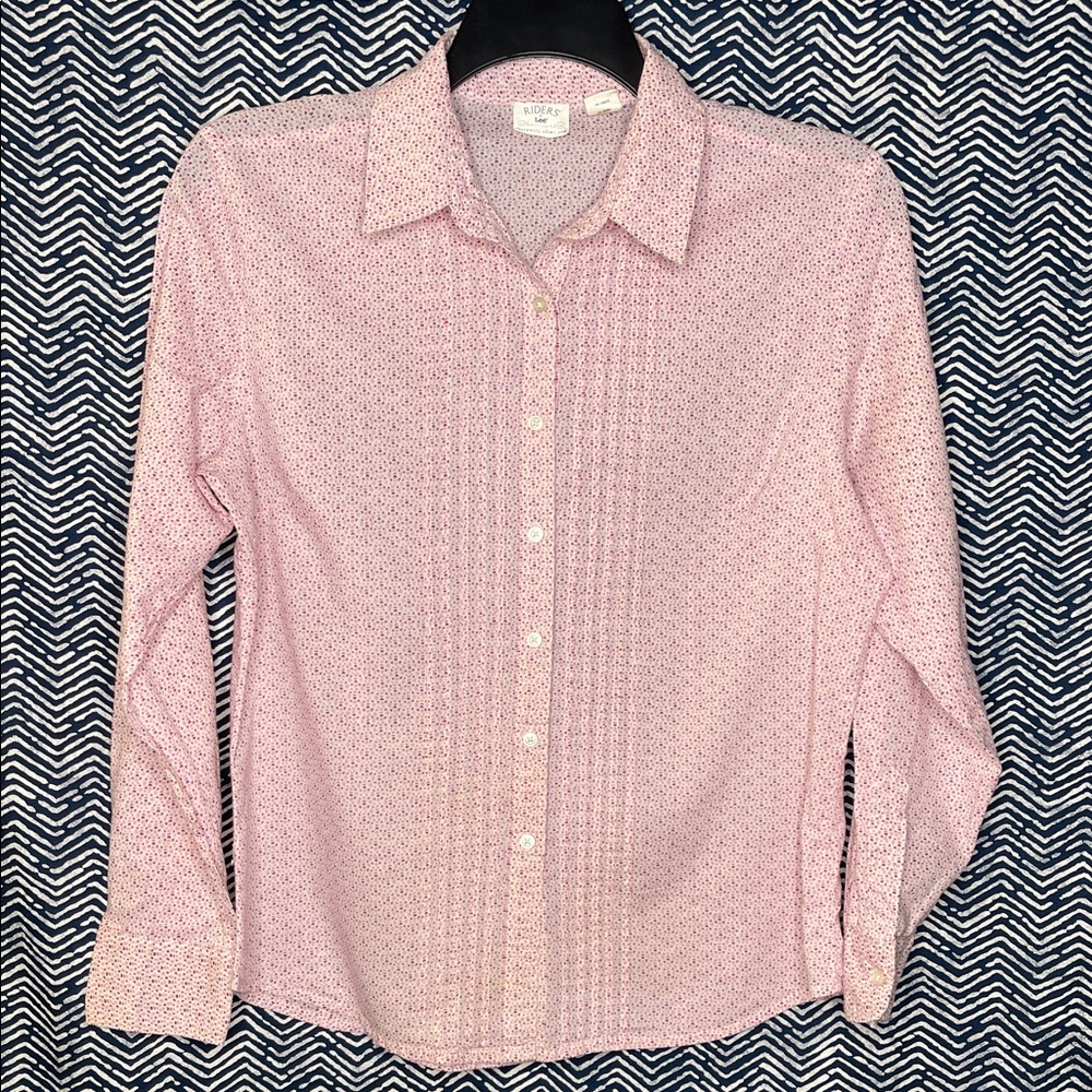 Lee Women's Pink Button Down Shirt 100% Cotton